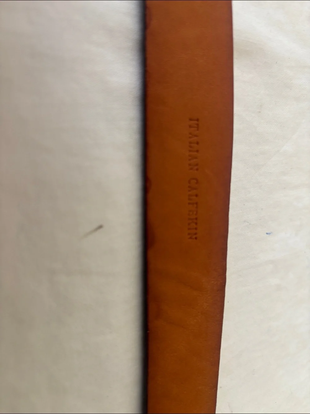 Trafalgar Tan Leather Men's Belt with Embossed Logo Size 46